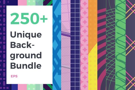 250+ unique backgrounds bundle