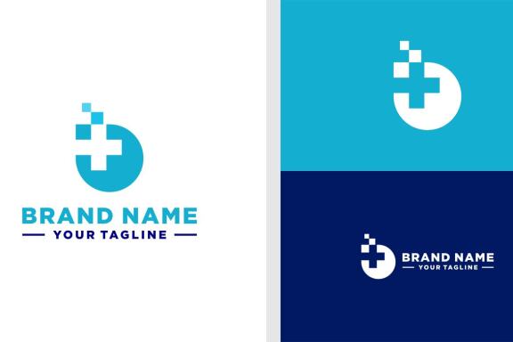 LETTER B HEALTHCARE LOGO DIGITAL EDITABLE