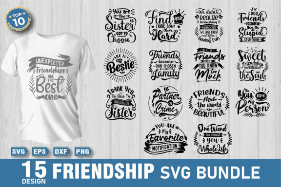 Friendship SVG. Friends quotes Bundle. Cut Files