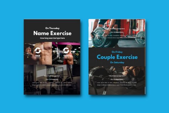 16 Pages Fitness Bold eBook Template PowerPoint