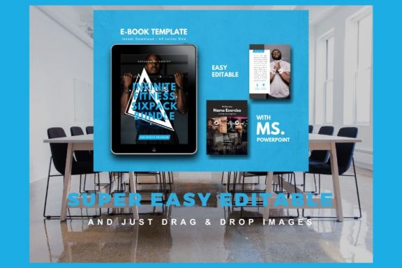 16 Pages Fitness Bold eBook Template PowerPoint