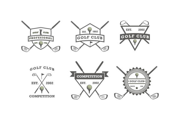 Set of Badges Golf Logo