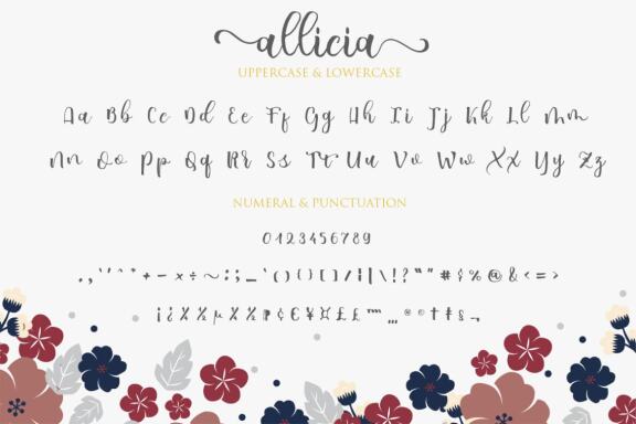 allicia script - Free Font