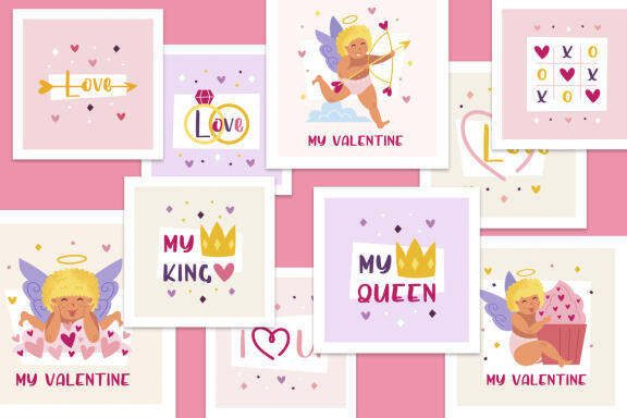 St Valentines Day digital greeting cards, invitations.