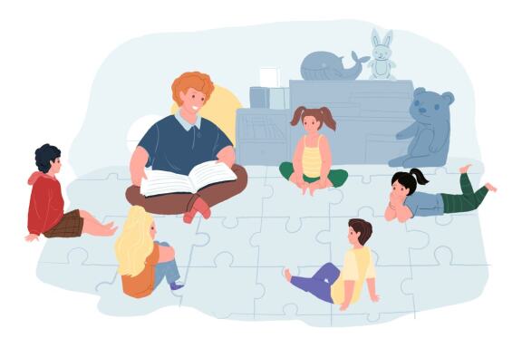 Family activities concept. Father with children