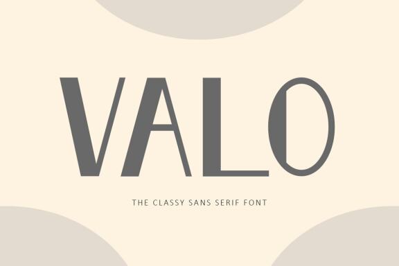 Valo - Classy Sans Serif
