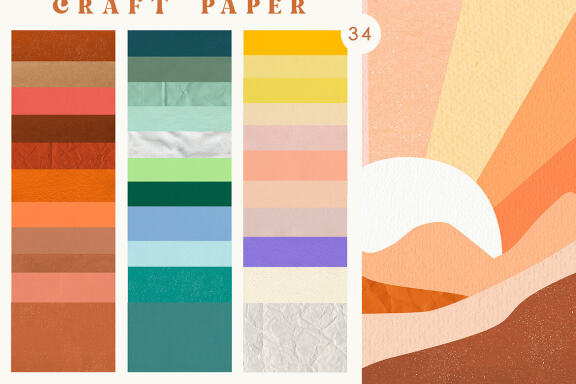 Retro Vibes Abstract Paper