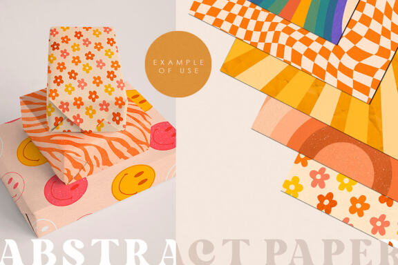Retro Vibes Abstract Paper