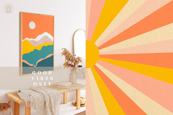Retro Vibes Abstract Paper
