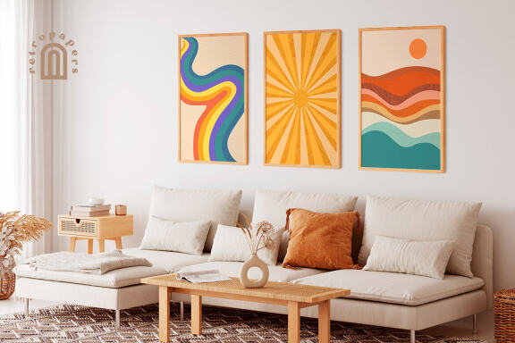 Retro Vibes Abstract Paper