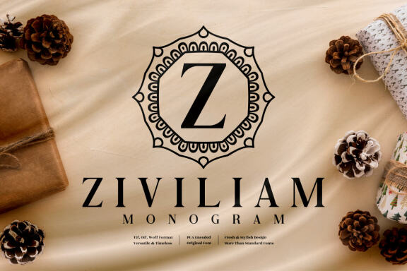 Ziviliam Monogram - Decorative Font