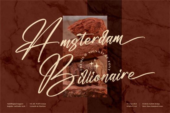 Amsterdam Billionaire - Modern Signature Font
