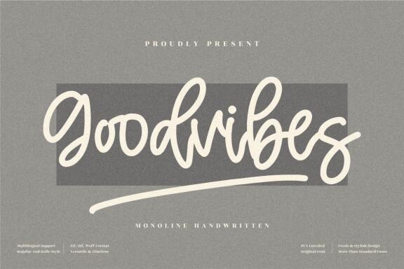 Goodvibes - Monoline Script Font