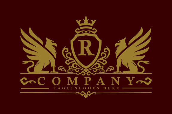 Badges Royal Gryphon Heraldic Logo
