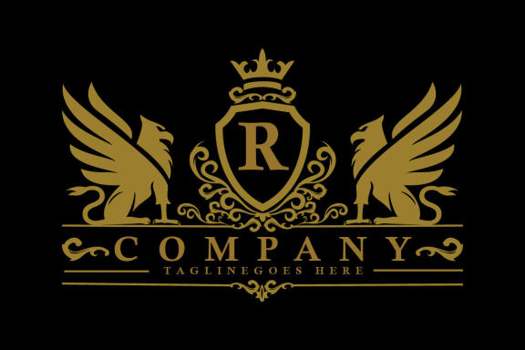 Badges Royal Gryphon Heraldic Logo