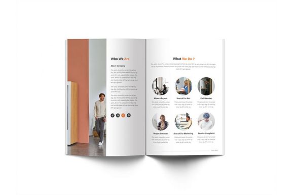 Pitch Deck Design Brochure A4