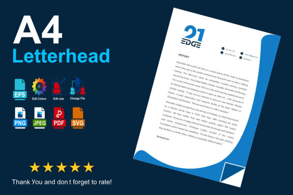 Letterhead 21 edge vol 4 - Free Vector Template