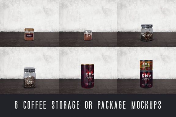 6 Coffee Storage Mockups