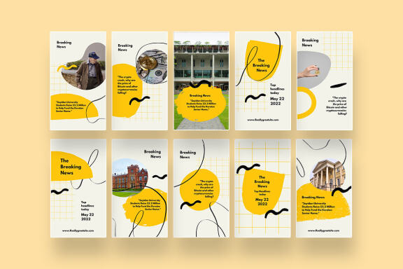 Retro News Instagram Canva