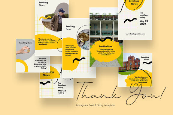 Retro News Instagram Canva