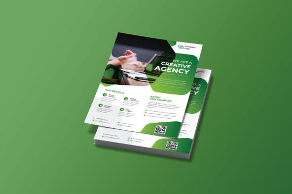 Hexa Green Business Flyer Template