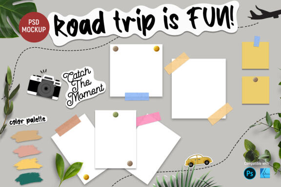 Road Trip Moodboard | Mockup