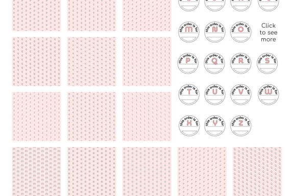 Monogram Order Small Business Stickers and Digital Papers