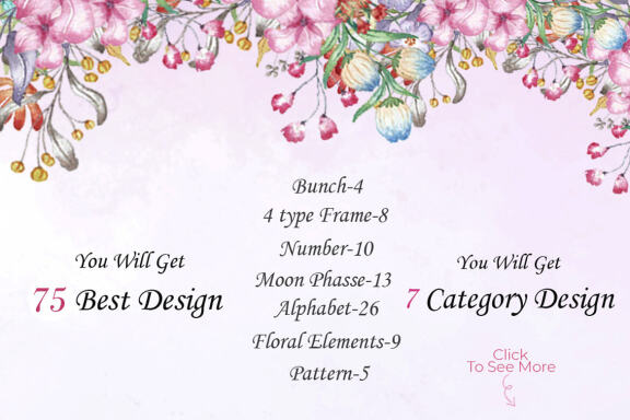 Watercolor Flower Big Clipart Bundle