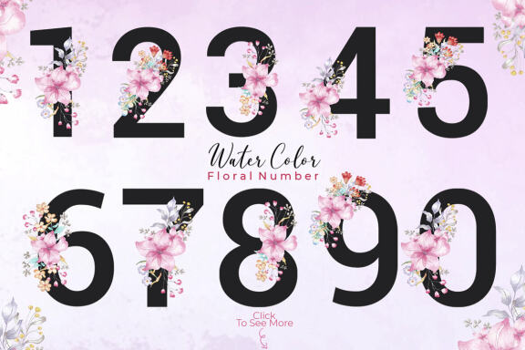 Watercolor Flower Big Clipart Bundle