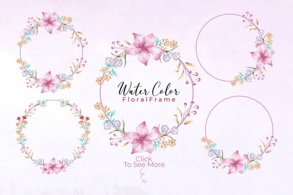 Watercolor Flower Big Clipart Bundle