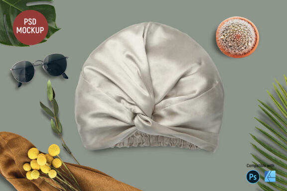 Silk Turban | Mockup