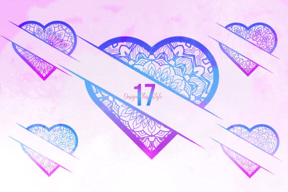Flower Heart Monogram Sticker Valentine Bundle