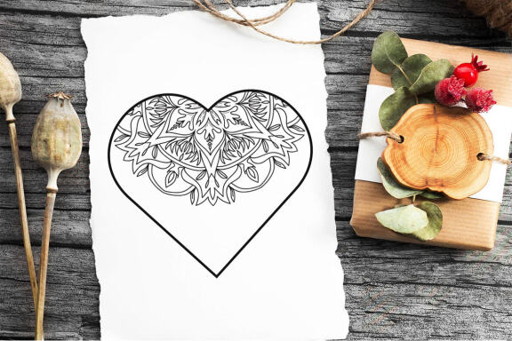 Mandala Heart Sticker Bundle