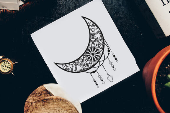 Crescent Moon Silhouette cutting Bundle