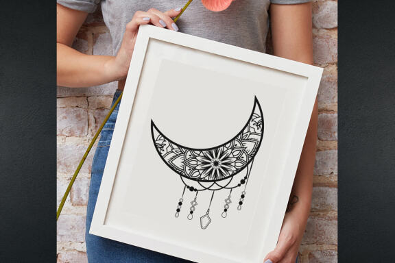 Crescent Moon Silhouette cutting Bundle