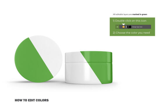 3D Plastic Jars - Cosmetic Product Mockup