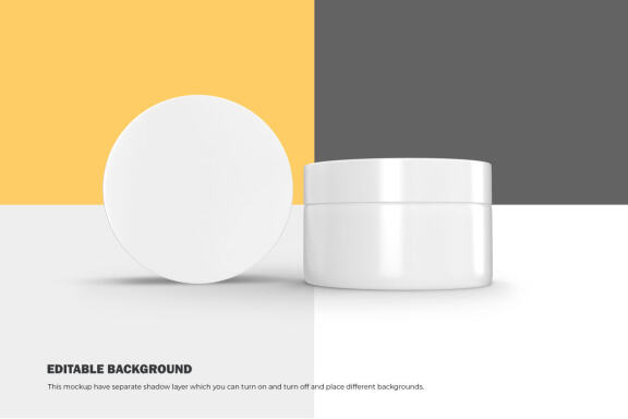 3D Plastic Jars - Cosmetic Product Mockup