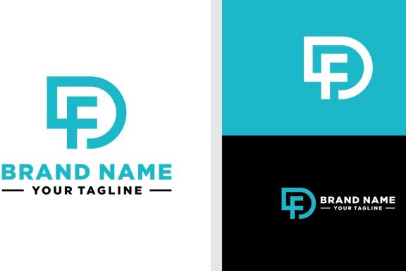 DF LOGO MONOGRAM SIMPLE EDITABLE