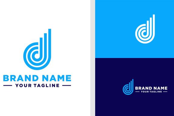 LETTER D LOGO INVESTMENT GRAPHIC CHART EDITABLE