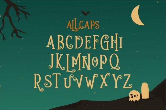 Hallowedon - spooky halloween typeface