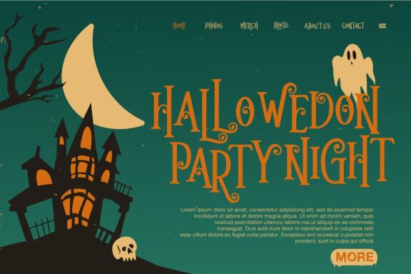 Hallowedon - spooky halloween typeface