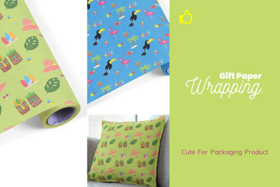 Summer Season 14 Clipart Plus Seamless Pattern