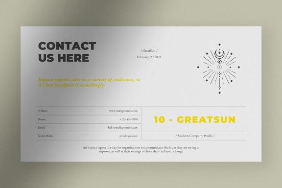 GreatSun - Modern Company Profile Presentation