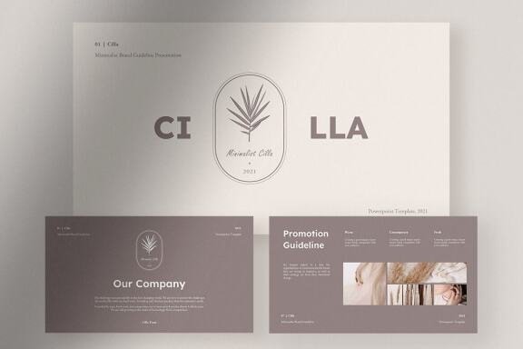Cilla - Minimalist Brand Guideline Presentation