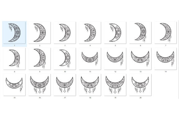 Crescent Moon SVG Silhouette