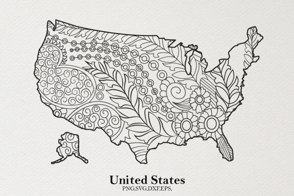 US Flag Flower Flag SVG