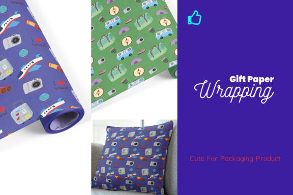 Traveling 15 Clipart Plus Seamless Pattern