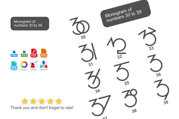 Free Monogram Logo 30-39