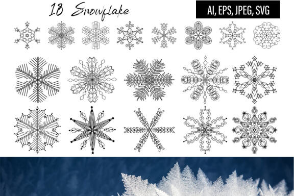 Snowflakes Svg - Snowflake SVG - Christmas bundle SVG
