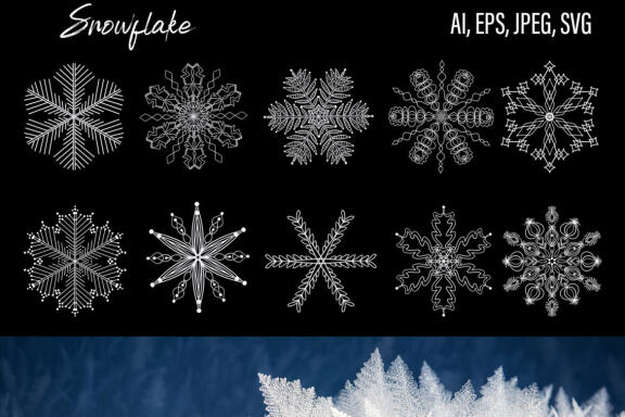 Snowflakes Svg - Snowflake SVG - Christmas bundle SVG